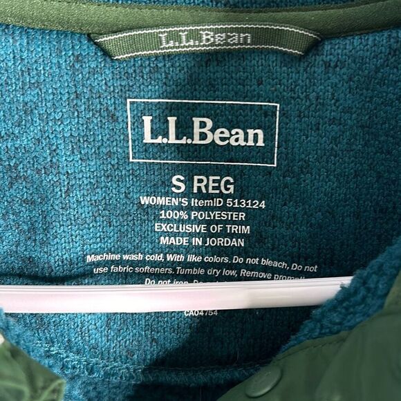 LL Bean Small Fleece Pullover Snap Quarter New - Picture 2 of 4